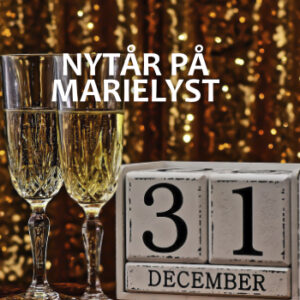 årskalender og champagneglas