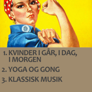 På kurset Marts på Marielyst II skal du vælge imellem kursusforløbene Kvinder i går, i dag og i morgen, Yoga og gong og Klassisk musik